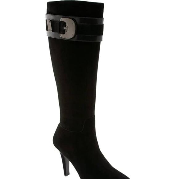 COLE HAAN Nicole Air Tall Boot Gray Suede Size 8 - Picture 2 of 8